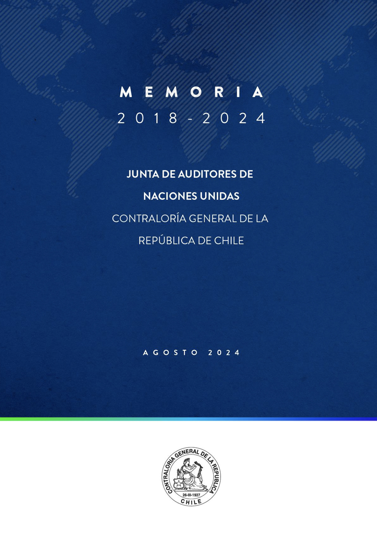 imagen portada Memoria 2018 - 2024, Junta de Auditores de las Naciones Unidas