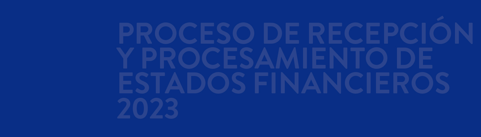 Proceso de Recepción y Procesamiento de Estados Financieros 2023